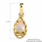 Natürlicher, äthiopischer Welo Opal Anhänger 925 Silber vergoldet ca. 0.46 ct