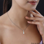 Natürlicher, äthiopischer Welo Opal Anhänger, 925 Silber platiniert ca. 0.71 ct