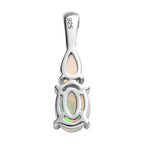 Natürlicher, äthiopischer Welo Opal Anhänger, 925 Silber platiniert ca. 0.71 ct