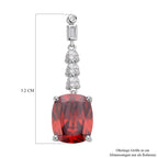 Rote und weiße Zirkonia Ohrringe, Edelstahl ca. 18.47 ct