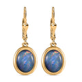 Boulder Opal Triplette Ohrringe, 925 Silber vergoldet ca. 6.00 ct