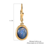 Boulder Opal Triplette Ohrringe, 925 Silber vergoldet ca. 6.00 ct