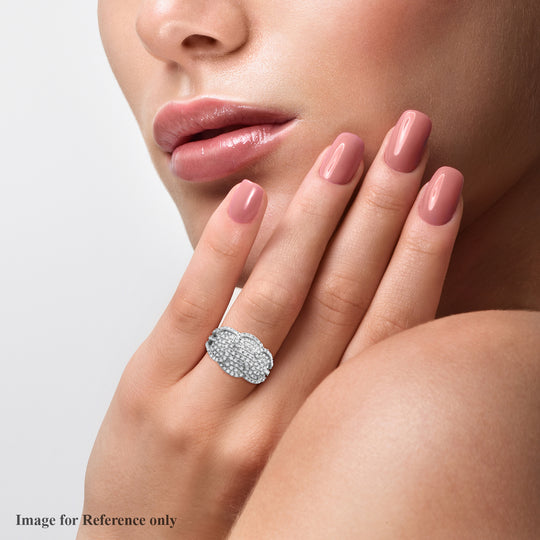Weißer Diamant Ring, 925 Silber platiniert (Größe 16.00) ca. 1.00 ct