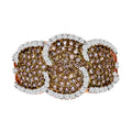 Natürlicher Champagner Diamant Ring, 925 Silber Roségold Vermeil (Größe 16.00) ca. 1,00 ct