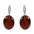 Natürliche, baltische Bernstein Ohrringe, 925 Silber, ca. 12.25 ct