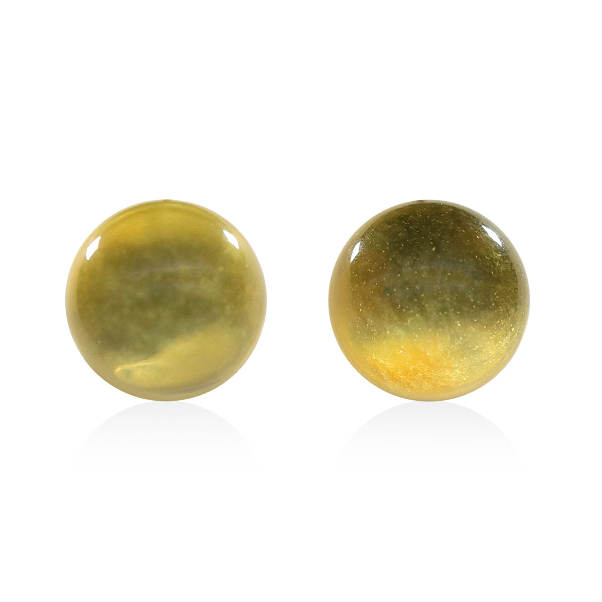 Natürliche, baltische Honig-Bernstein Ohrringe, 925 Silber ca. 1.37 ct