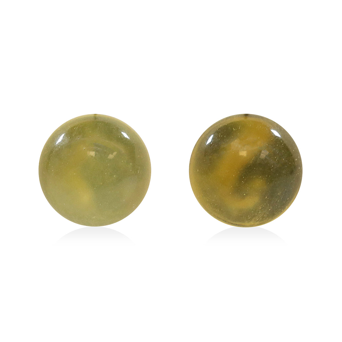 Natürliche, baltische Gelb-Bernstein Ohrringe, 925 Silber ca. 1.40 ct
