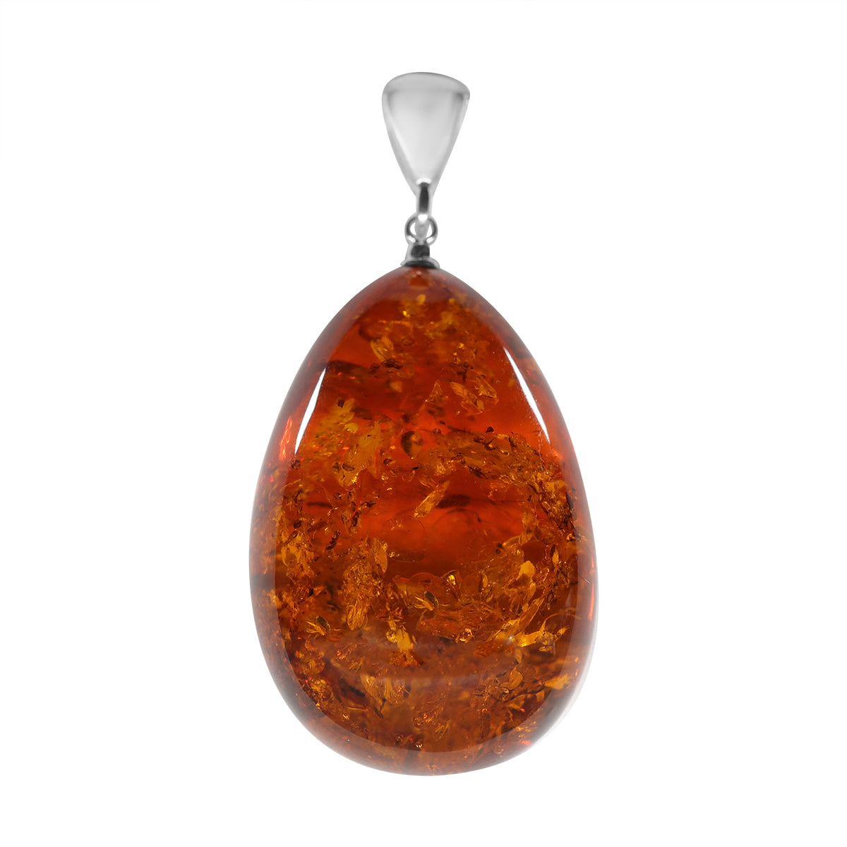 Natürlicher, baltischer Bernstein Anhänger, 925 Silber ca. 45.00 ct