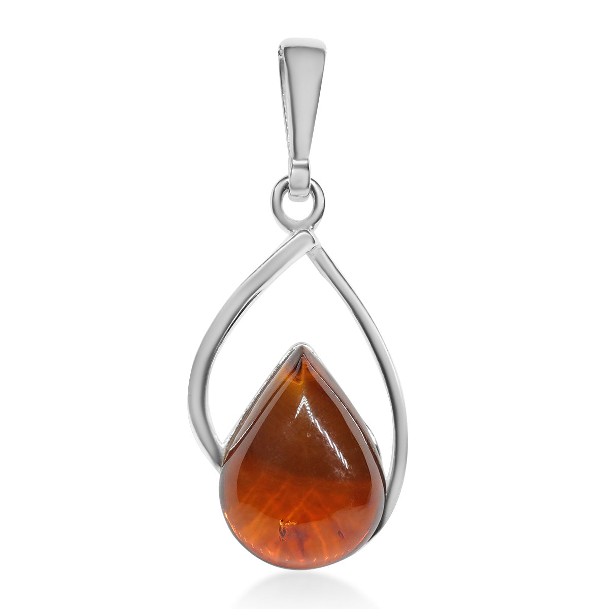 Natürlicher, baltischer Bernstein Anhänger, 925 Silber ca. 5.00 ct