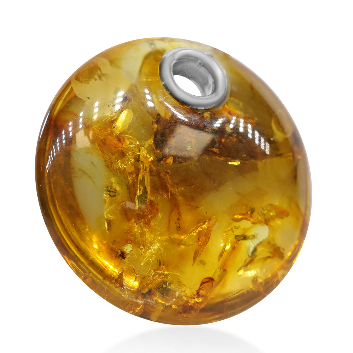 Natürlicher, baltischer Bernstein Anhänger, 925 Silber ca. 38.75 ct