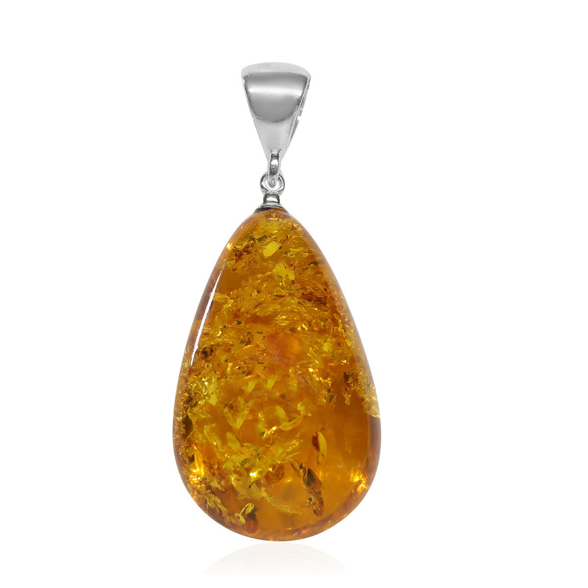 Natürlicher, baltischer Bernstein Anhänger, 925 Silber ca. 21.25 ct