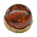 Natürlicher, baltischer Bernstein Ring, 925 Silber (Größe 18.00) ca. 21.25 ct