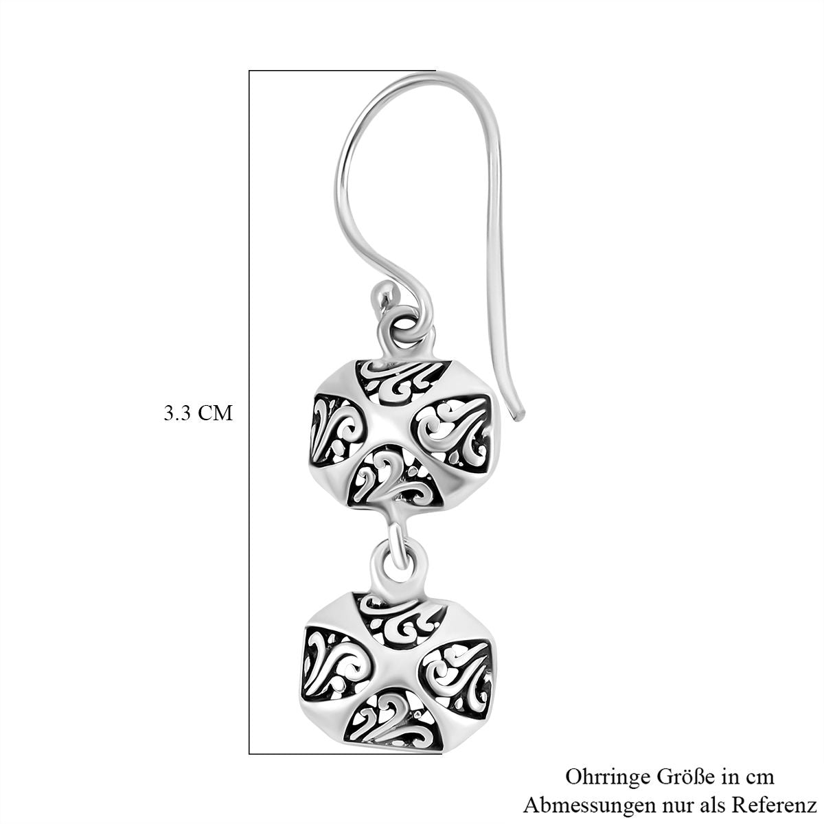 Royal Bali - Ohrringe, 925 Silber