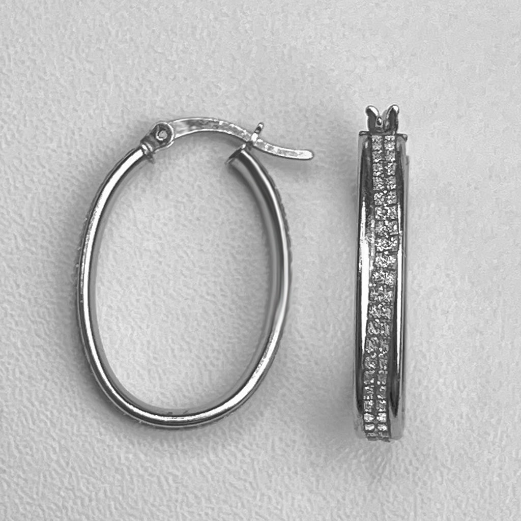 Creolen, 925 Silber, rhodiniert