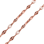 Stern-Kette, ca. 50 cm, 925 Silber rosévergoldet, ca. 2,80g