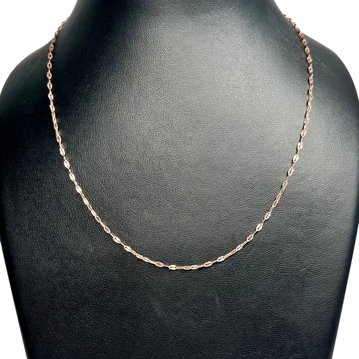 Stern-Kette, ca. 50 cm, 925 Silber rosévergoldet, ca. 2,80g