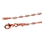 Stern-Kette, ca. 50 cm, 925 Silber rosévergoldet, ca. 2,80g