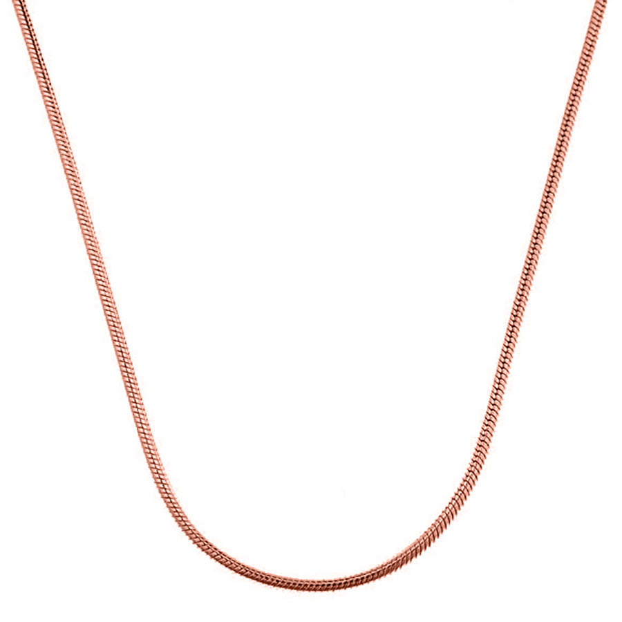 Schlangenkette, ca. 60 cm, 925 Silber rosévergoldet ca. 2,90g