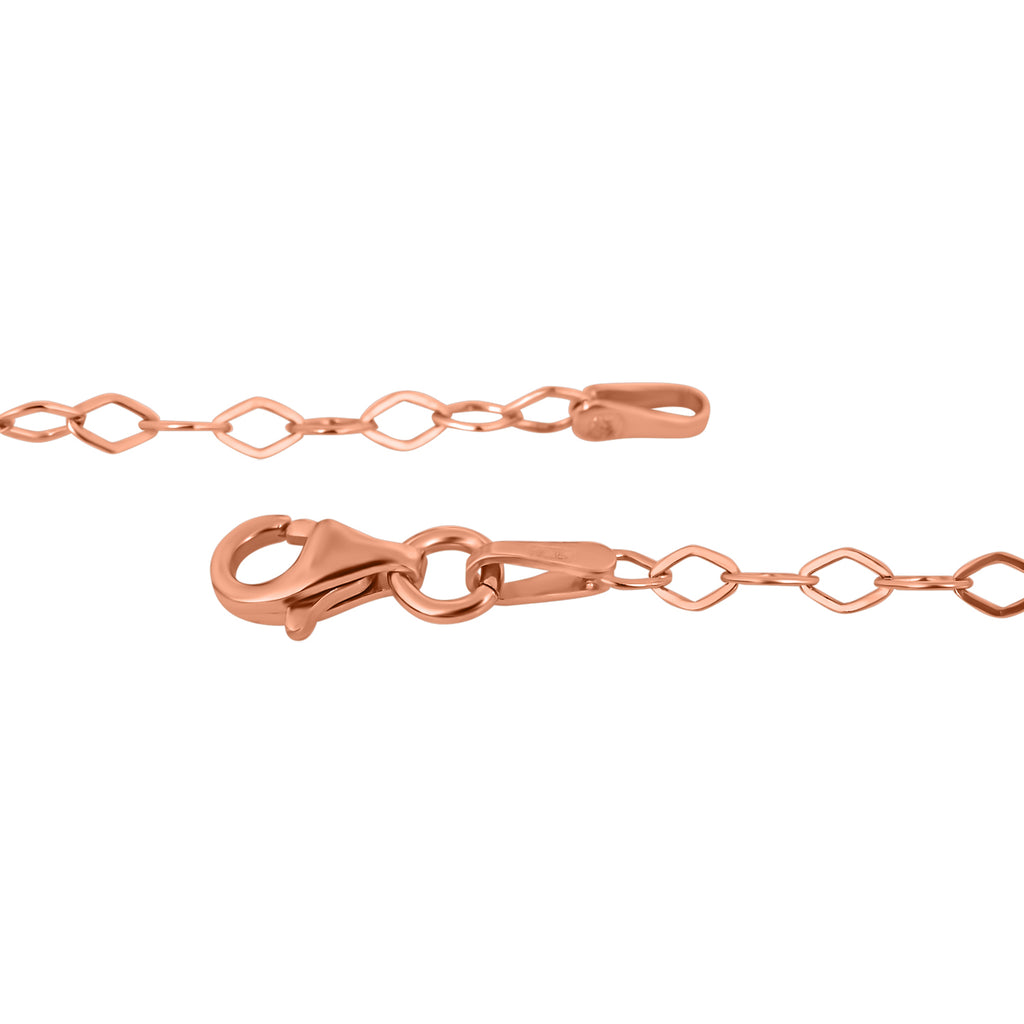Kette, ca. 60 cm, 925 Silber rosévergoldet