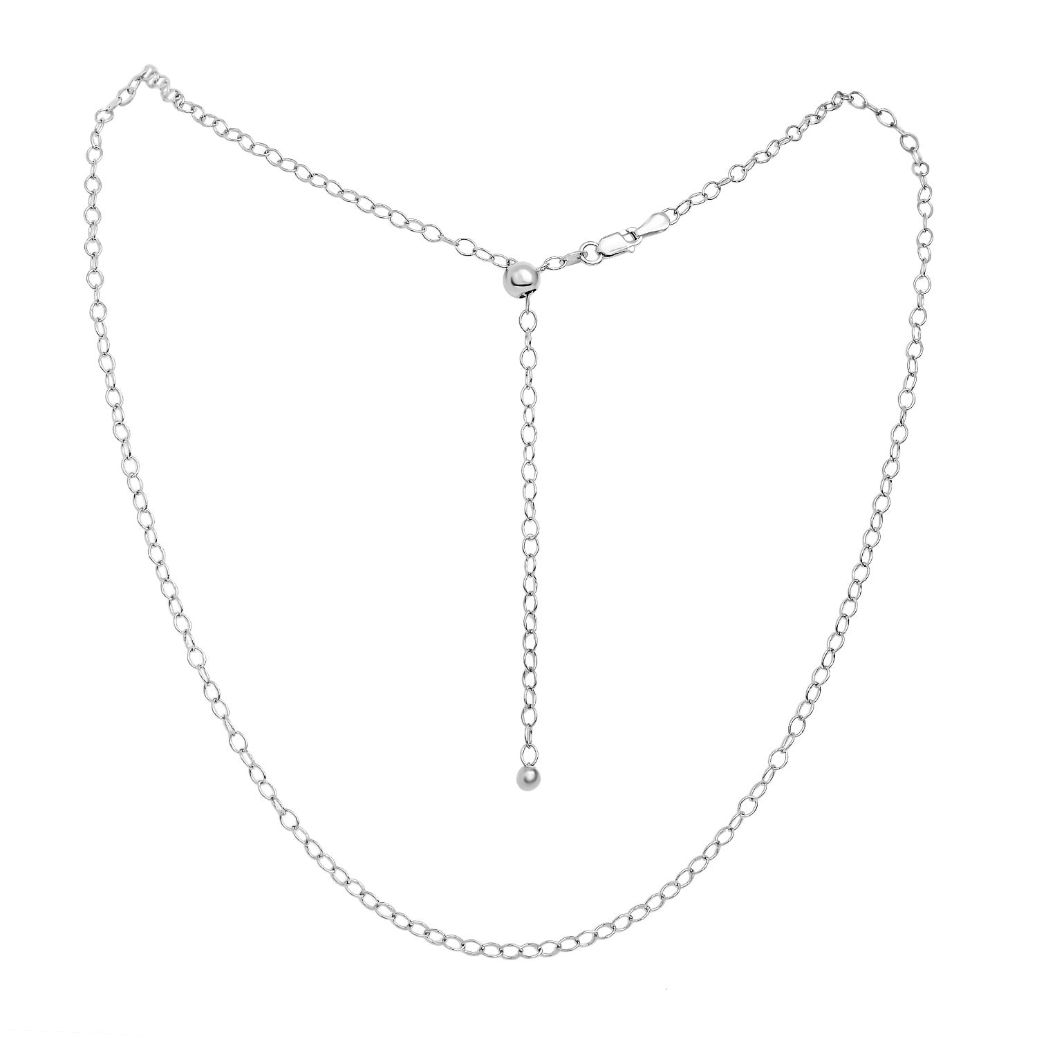 Verstellbare Erbskette, ca. 60 cm, 925 Silber ca. 4,00g