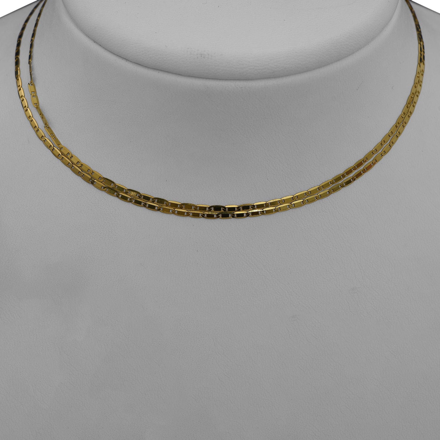 Verstellbare Marinerkette, ca. 60 cm, 925 Silber vergoldet ca. 3,30g