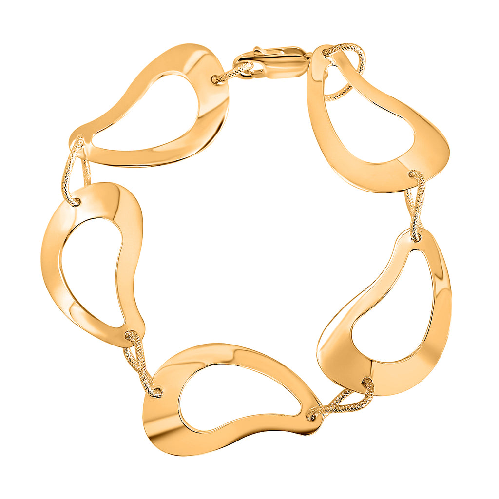 Designer Armband, 925 Silber vergoldet ca. 20 cm
