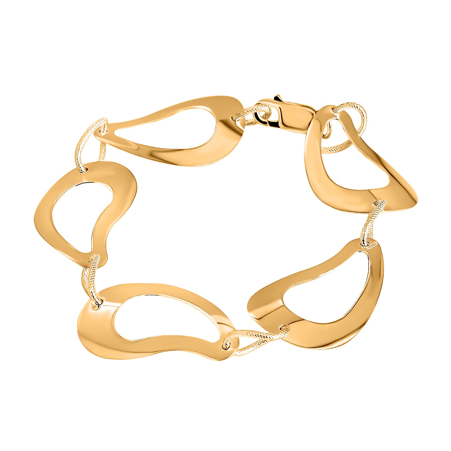 Designer Armband, 925 Silber vergoldet ca. 20 cm