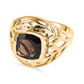Rauchquarz Ring, Messing vergoldet (Größe 17.00) ca. 2,60 ct