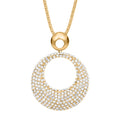 Weiße Kristall Halskette, goldfarben ca. 73.75 cm 5.00 ct