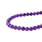 Afrikanische Amethyst Halskette, (5-7mm), ca. 45 cm, Edelstahl ca. 130.00 ct