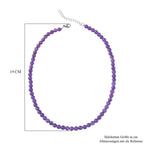 Afrikanische Amethyst Halskette, (5-7mm), ca. 45 cm, Edelstahl ca. 130.00 ct