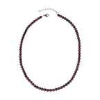Rote Granat Halskette, ca. 45 cm, Edelstahl ca. 165,00 ct