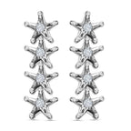 Weiße Diamant Ohrringe, 925 Silber platiniert ca. 0.05 ct