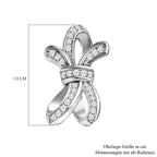 GP Amore Ribbon Kollektion - weiße Diamant Ohrringe, 925 Silber platiniert ca. 0.33 ct