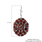 Natürliche Mosambik Granat Ohrringe, 925 Silber platiniert ca. 16,00 ct
