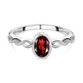 Roter Granat Ring 925 Silber (Größe 17.00) ca. 0,92 ct