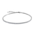 Lustro Stella - Weißes Zirkonia Armband, ca. 18 cm, 925 Silber platiniert ca. 1.30 ct