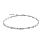 Lustro Stella - Weißes Zirkonia Armband, ca. 18 cm, 925 Silber platiniert ca. 1.30 ct