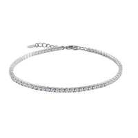 Lustro Stella - Weißes Zirkonia Armband, ca. 18 cm, 925 Silber platiniert ca. 1.30 ct