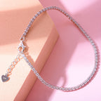 Lustro Stella - Weißes Zirkonia Armband, ca. 18 cm, 925 Silber platiniert ca. 1.30 ct