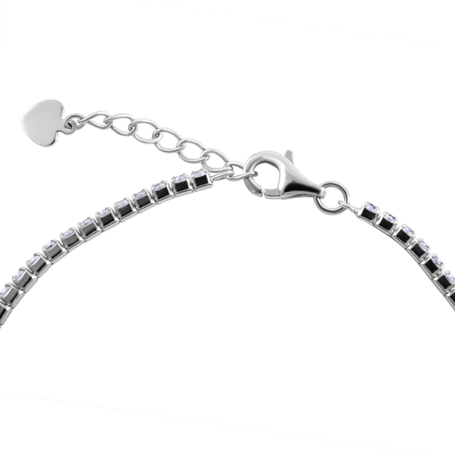 Lustro Stella - Weißes Zirkonia Armband, ca. 18 cm, 925 Silber platiniert ca. 1.30 ct
