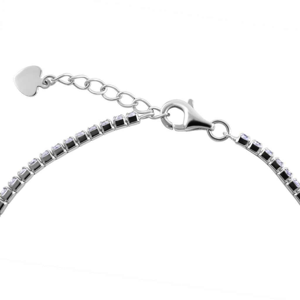 Lustro Stella - Weißes Zirkonia Armband, ca. 18 cm, 925 Silber platiniert ca. 1.30 ct
