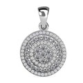 Lustro Stella - Weißer Zirkonia Anhänger, 925 Silber platiniert, ca. 1.26 ct