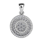 Lustro Stella - Weißer Zirkonia Anhänger, 925 Silber platiniert, ca. 1.26 ct