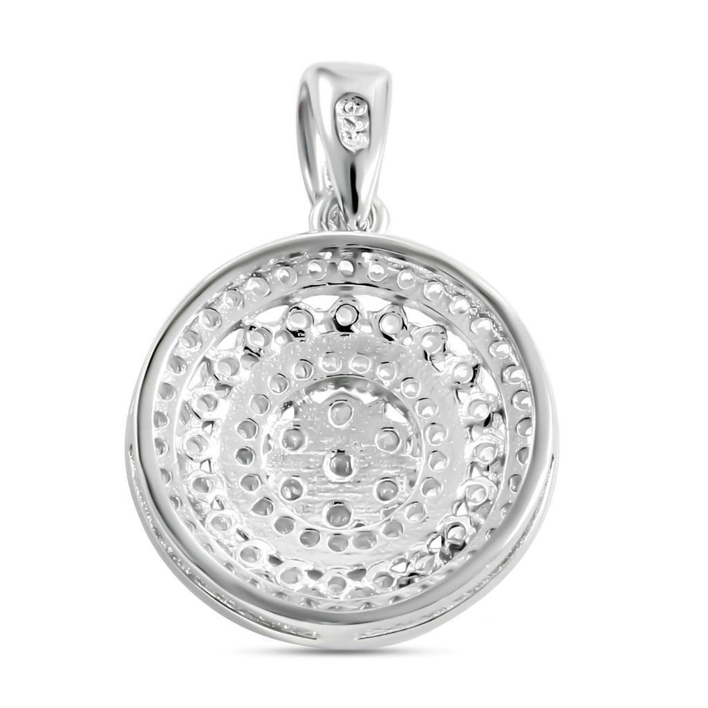 Lustro Stella - Weißer Zirkonia Anhänger, 925 Silber platiniert, ca. 1.26 ct
