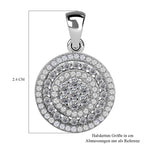 Lustro Stella - Weißer Zirkonia Anhänger, 925 Silber platiniert, ca. 1.26 ct