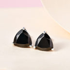 Elite Shungit Ohrringe, 925 Silber platiniert, ca. 1.53 ct