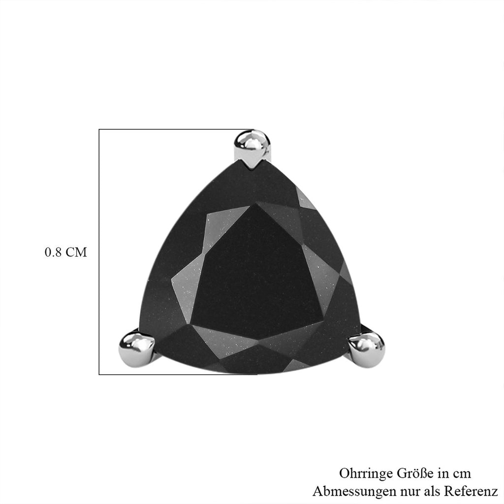 Elite Shungit Ohrringe, 925 Silber platiniert, ca. 1.53 ct