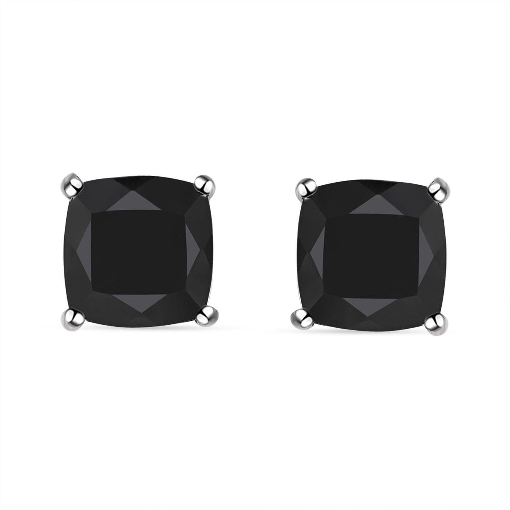Elite Shungit Ohrringe, 925 Silber platiniert, ca. 2.08 ct