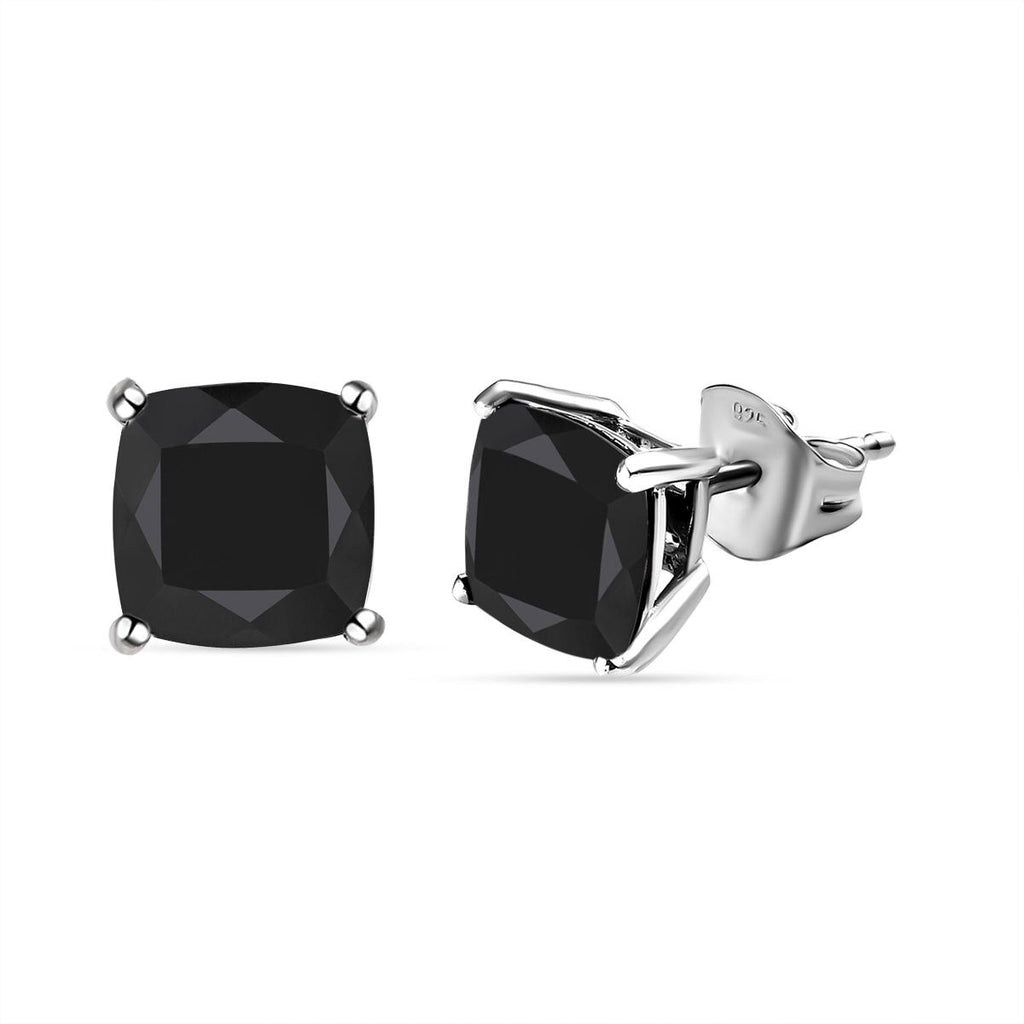 Elite Shungit Ohrringe, 925 Silber platiniert, ca. 2.08 ct